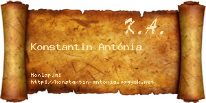Konstantin Antónia névjegykártya